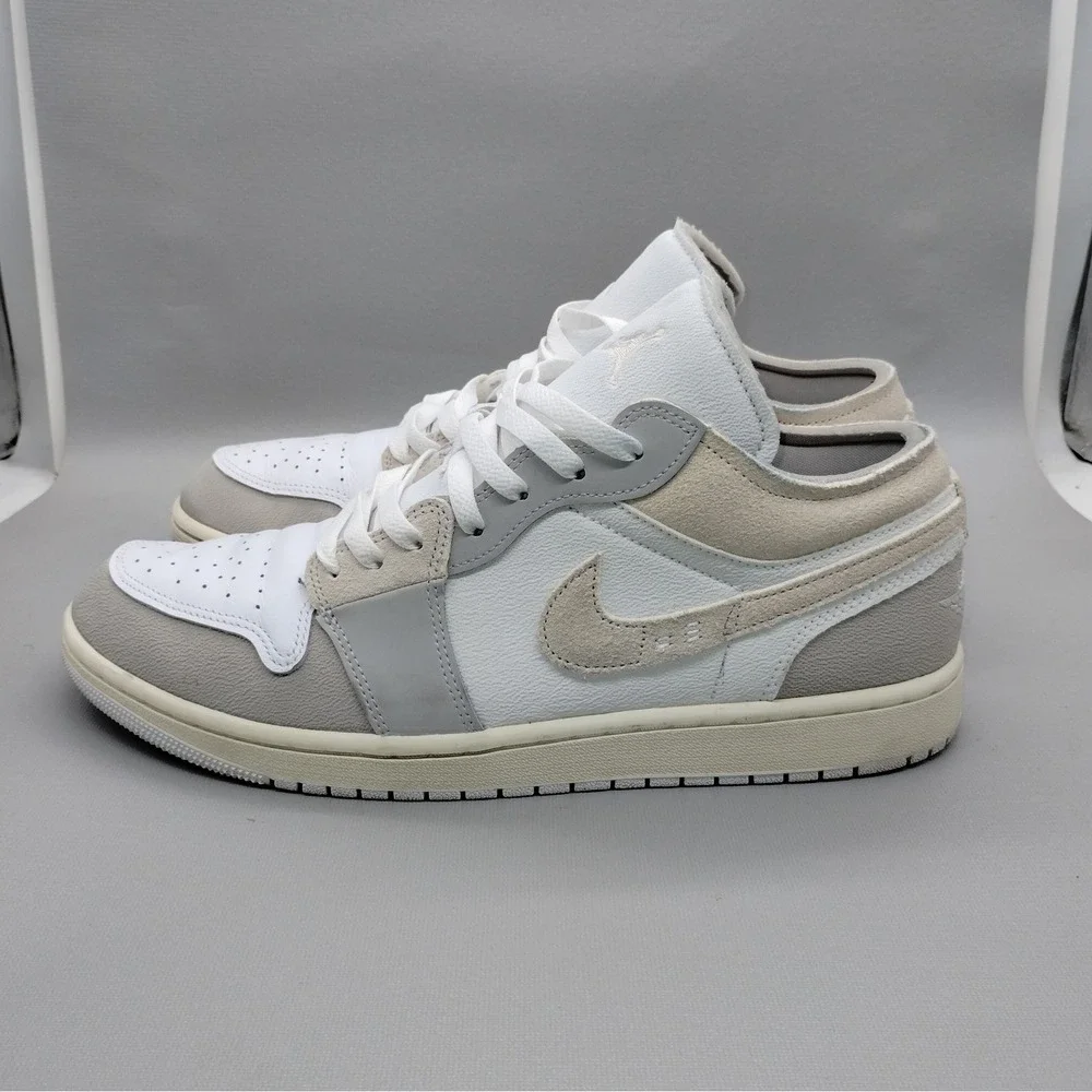 Jordan 1 Low SE Craft‎ Inside Out Tech Grey Mens 11.5 Athleisure Casual Shoes